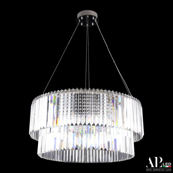 Люстра светодиодная хрустальная SH09.73.C.Ni.4000 Arte Perfetto Luce