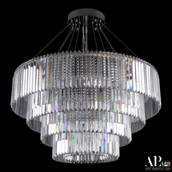 Люстра светодиодная хрустальная SH09.93.4D.A.Ni.4000 Arte Perfetto Luce