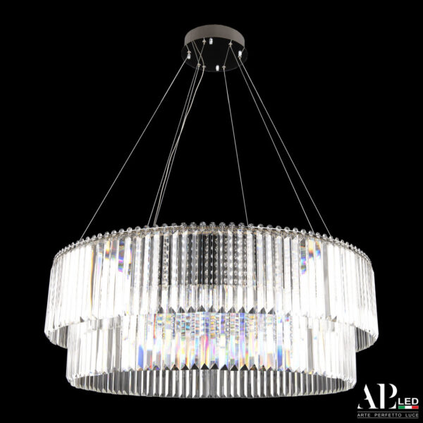 Люстра светодиодная хрустальная SH09.93.C.Ni.4000 Arte Perfetto Luce