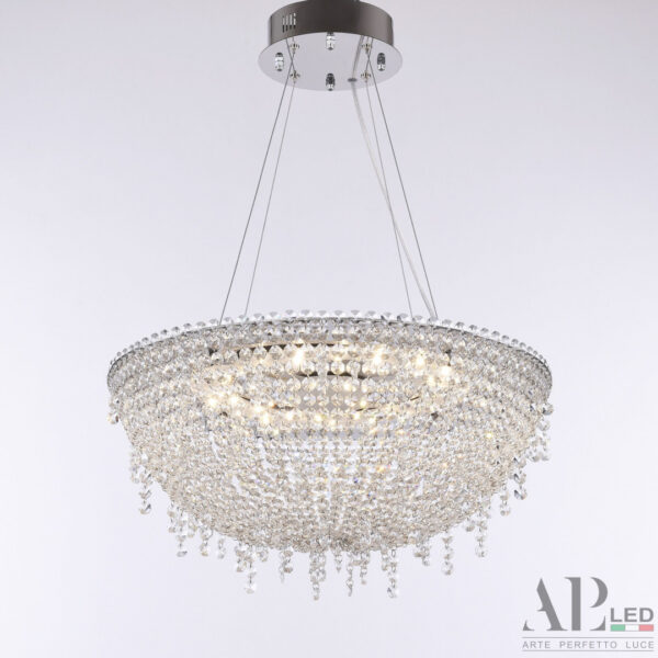 Люстра светодиодная хрустальная с пультом SH501.0.50.B.LED-DIM.Ni Arte Perfetto Luce