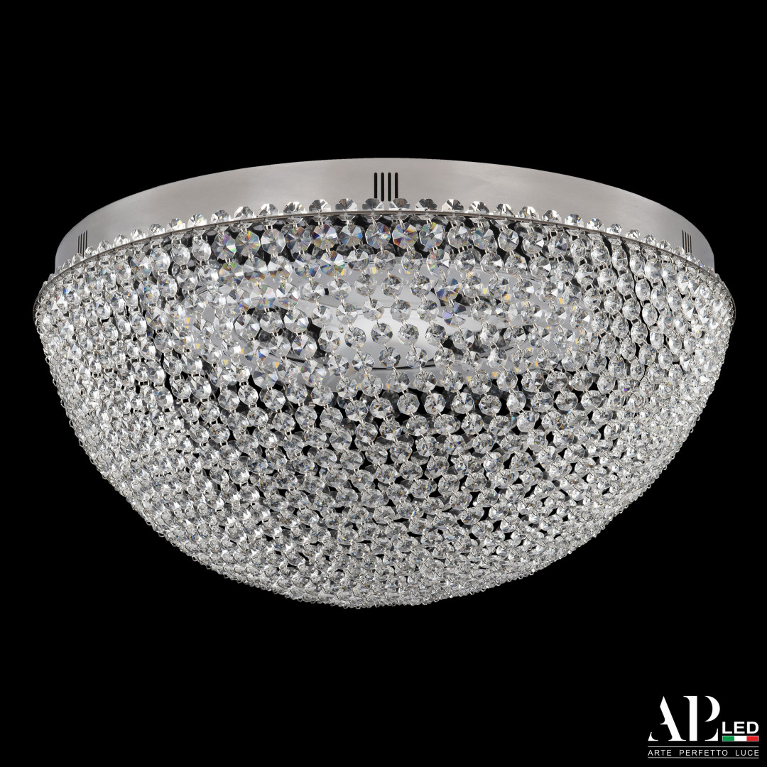 sh501.2.50.c.led-dim.ni_ Люстра светодиодная хрустальная с пультом SH501.2.50.C.LED-DIM.Ni Arte Perfetto Luce — изображение 1