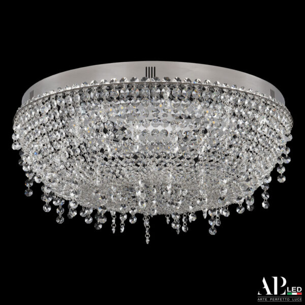 Люстра светодиодная хрустальная с пультом SH501.2.50.F.LED-DIM.Ni Arte Perfetto Luce