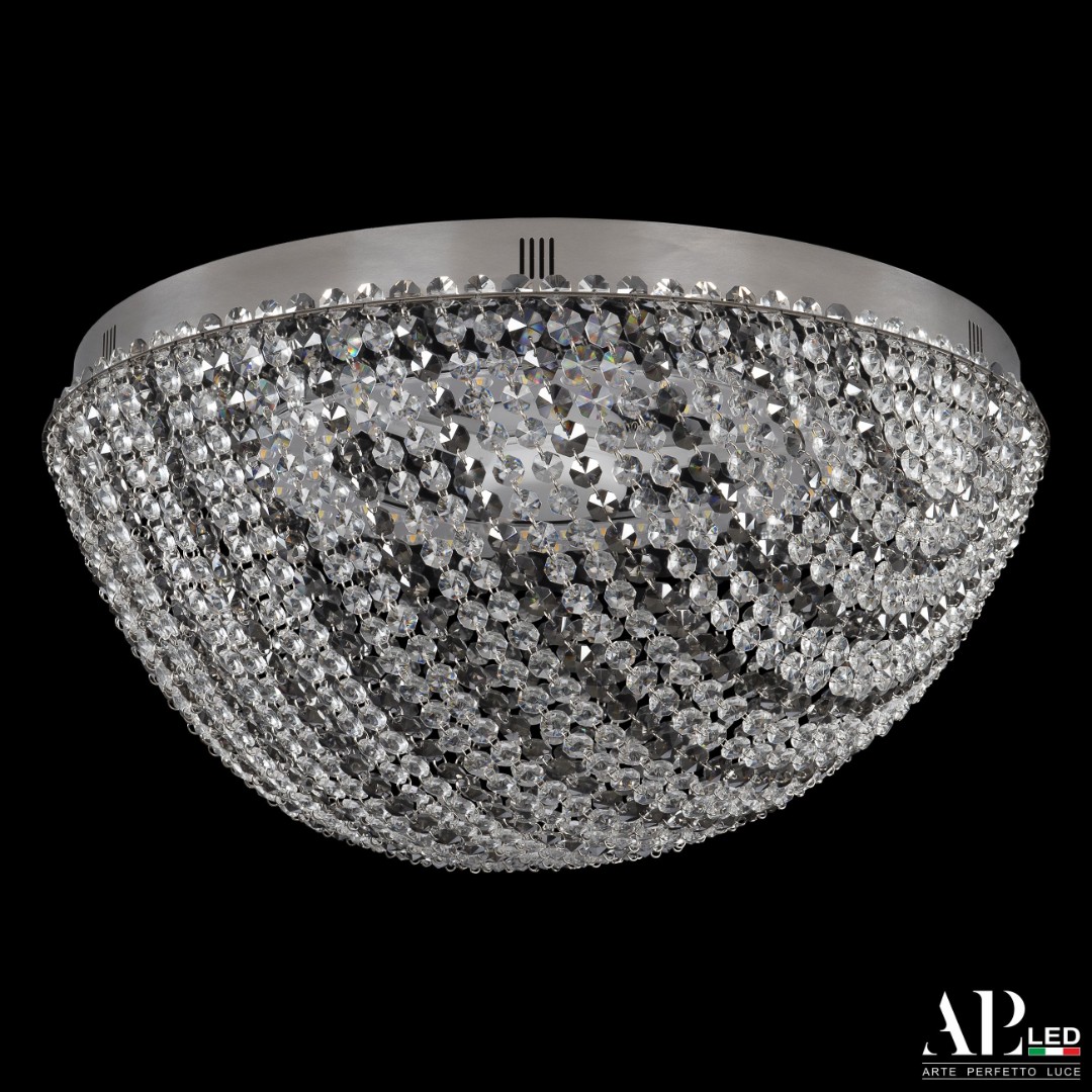 sh501.2.50.r.led-dim.ni_.clear_.733 Люстра светодиодная хрустальная с пультом SH501.2.50.R.LED-DIM.Ni.Clear.731 Arte Perfetto Luce — изображение 1