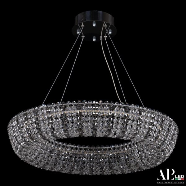 Люстра светодиодная хрустальная SH502.0.60.R.Ni.4000.Clear.731 Arte Perfetto Luce