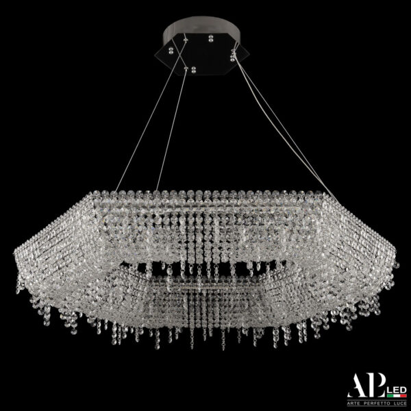 Люстра светодиодная хрустальная SH506.0.80.B.Ni.4000 Arte Perfetto Luce