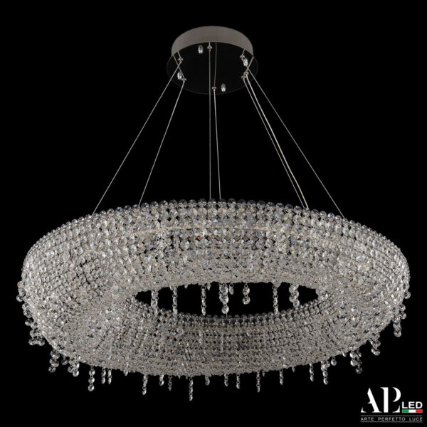 Люстра светодиодная хрустальная SH510.0.80.B.Ni.4000 Arte Perfetto Luce