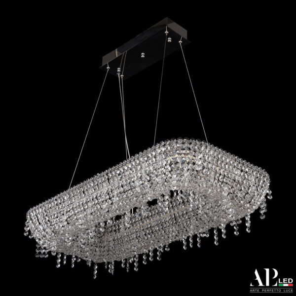 Люстра светодиодная хрустальная SH522.0.80.B.Ni.4000 Arte Perfetto Luce