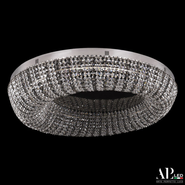 Люстра светодиодная хрустальная SH610.2.80.R.Ni.4000.Clear.731 Arte Perfetto Luce