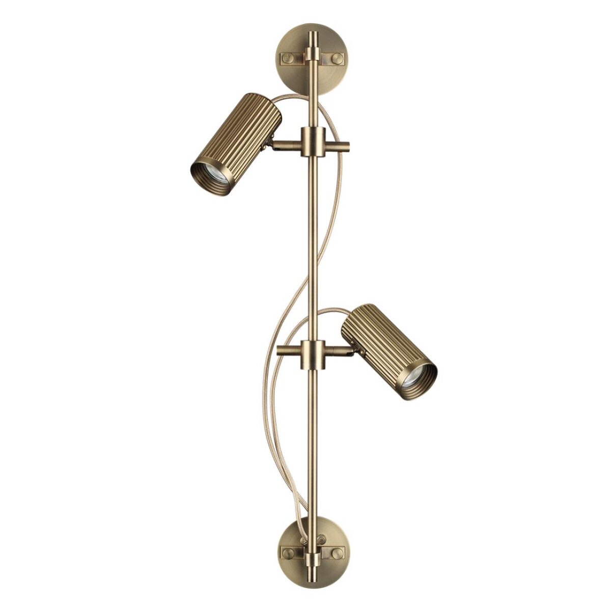 7013/2W HIGHTECH ODL25 477 Настенный св-к поворотный на 50°/180° металл/под латунь IP20 LED GU10 *2 10W 220V MANCHESTER — изображение 1