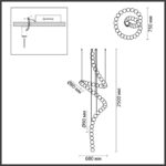 5008/132L L-VISION ODL23 579 золотой/прозрачный/металл/акрил Люстра LED 132W 4000K 6600Лм CRYSTAL — изображение 3