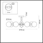 6525/7C MODERNI LN26 358 хром Люстра потолочная E14 7*40W 220V SUNDAY — изображение 3