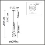 8087/1A MODERNI LN26 384 золото/белый, металл/стекло Подвесной светильник G9 1*20W 220V SOLIDA — изображение 3