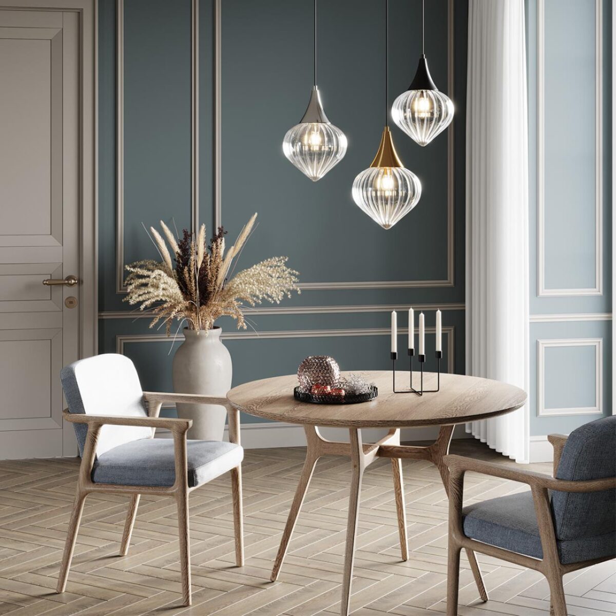 088b8054182630b05f2ccddfa766c4f4 4949/1 PENDANT ODL22 401 хром/прозрачный/стекло Подвес E14 1*40W KESTA — изображение 1