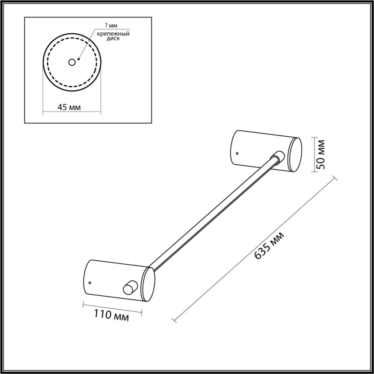 09a0b40901328c34d476a3fa64049632 4396/6WL HIGHTECH ODL23 000 античная бронза/металл Настенный св-к IP20 LED 6W 235Лм 3000K DALIA — изображение 1