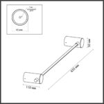 4396/6WL HIGHTECH ODL23 000 античная бронза/металл Настенный св-к IP20 LED 6W 235Лм 3000K DALIA