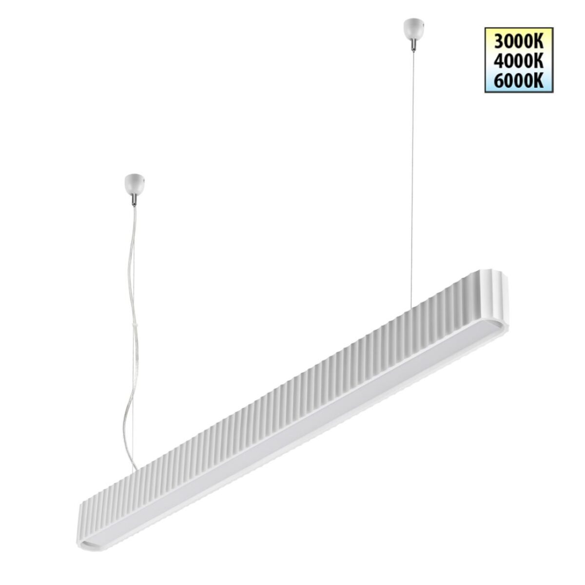 0af4778226e989e463e27c39e4801dbd 359404 OVER NT24 606 белый гипс Светильник подвесной с переключателем цв.температуры, длина провода 2м IP20 LED 28W 220V 3000/4000/6000K YESO — изображение 1