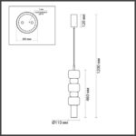 6503/1 SUSPENTIONI LN26 385 чёрный Подвес GU10 50W 220V VERONA — изображение 2