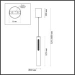 6643/7L HIGHTECH ODL24 303 черный/золото/металл/акрил Подвесной светильник IP20 LED 9W 3000K 220V MALI — изображение 3