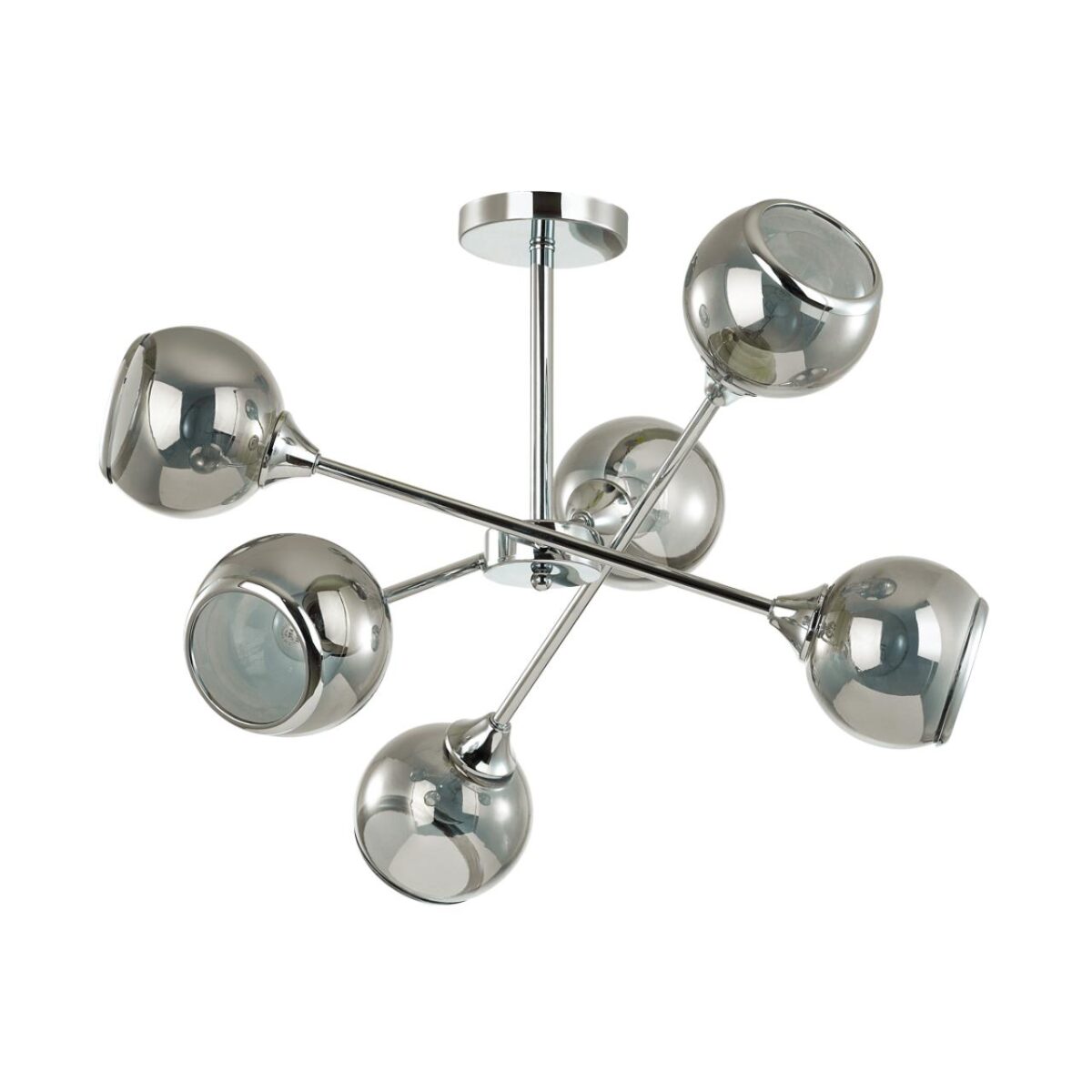 0db6c4cf03a9d592e791c83e3a53ec68 4530/6C COMFI LN21 000 хром, дымчатый Люстра потолочная E27 6*60W 220V SANDRA — изображение 1