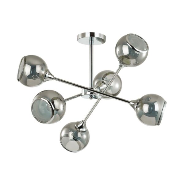4530/6C COMFI LN21 000 хром, дымчатый Люстра потолочная E27 6*60W 220V SANDRA