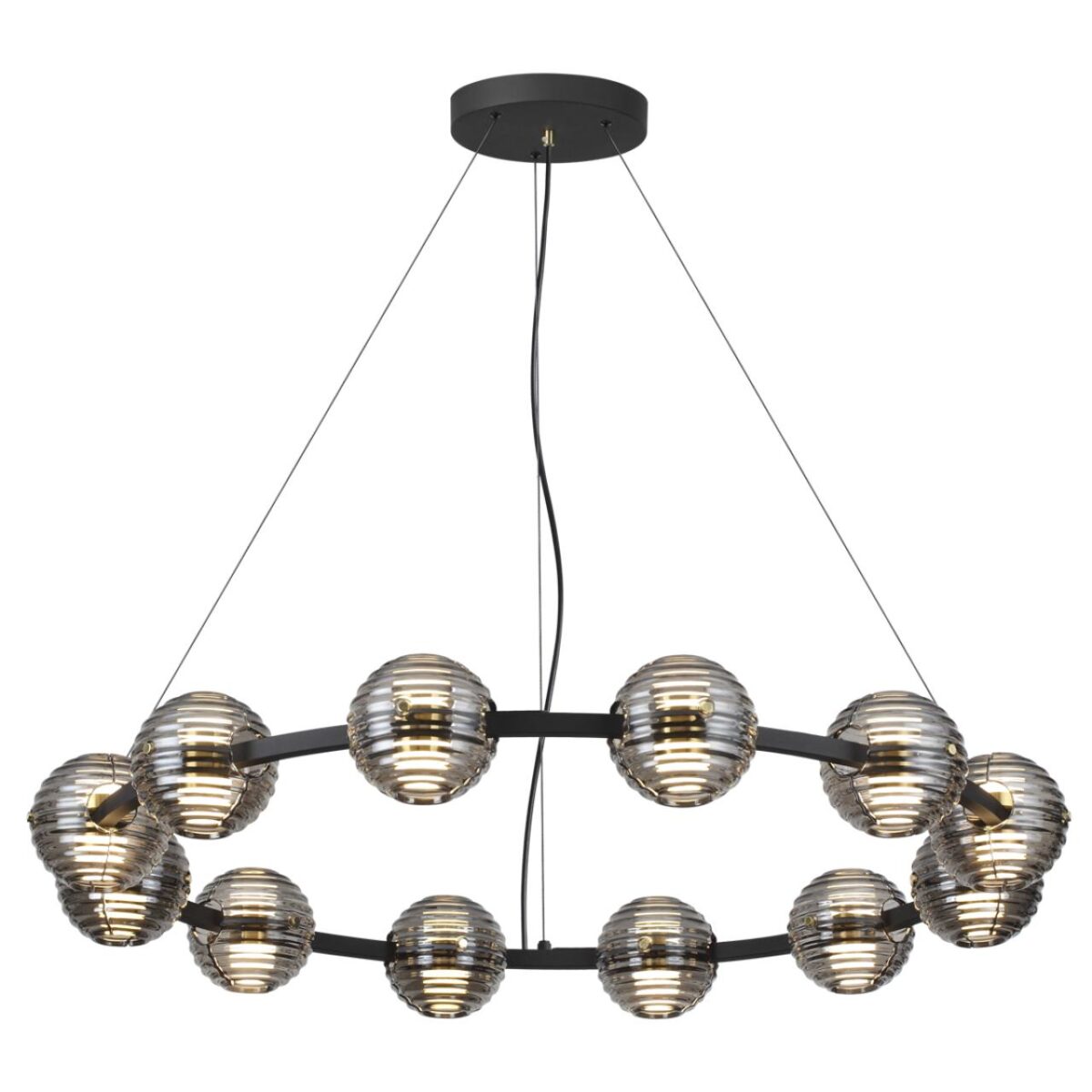 5041/120L L-VISION ODL24 533 черн./золото/дымчатый/металл/стеко Люстра LED 120W 4000К 9364Лм TRONI — изображение 3