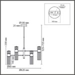 8276/6 MODERNI LN26 162 латунь/прозрачный, металл/стекло Люстра Е14 6*40W 220V DENVER