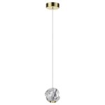 5085/5L L-VISION ODL25 563 золото/прозрачный/металл/акрил Подвес LED 5W 4000K 240Лм JEMSTONE