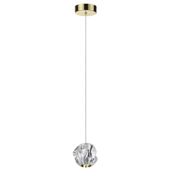 5085/5L L-VISION ODL25 563 золото/прозрачный/металл/акрил Подвес LED 5W 4000K 240Лм JEMSTONE