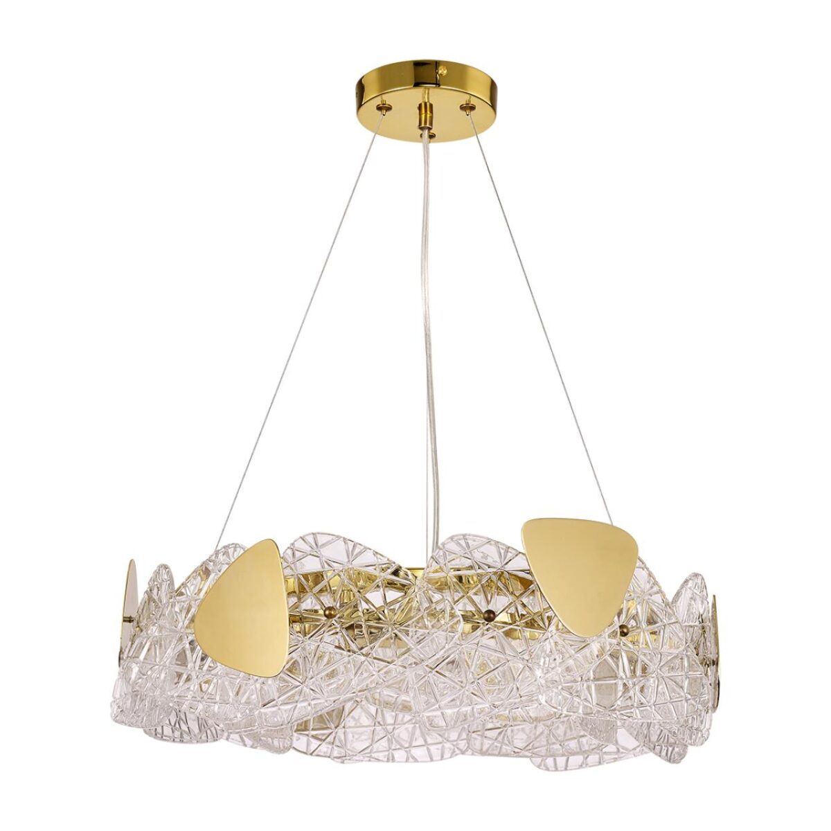 120ba07e3df3be5e1ddea058a973ffd0 6582/6 NEOCLASSI LN26 196 золотой/прозрачный, золотой металл/стекло, металл Люстра подвесная E14 6*40W 220V QUEENY — изображение 1