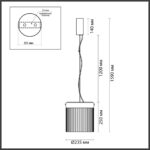 5047/20L L-VISION ODL24 000 черный/светл.янтарный/металл/стекло Подвес LED 20W 4000К 2238Лм PILLARI — изображение 2