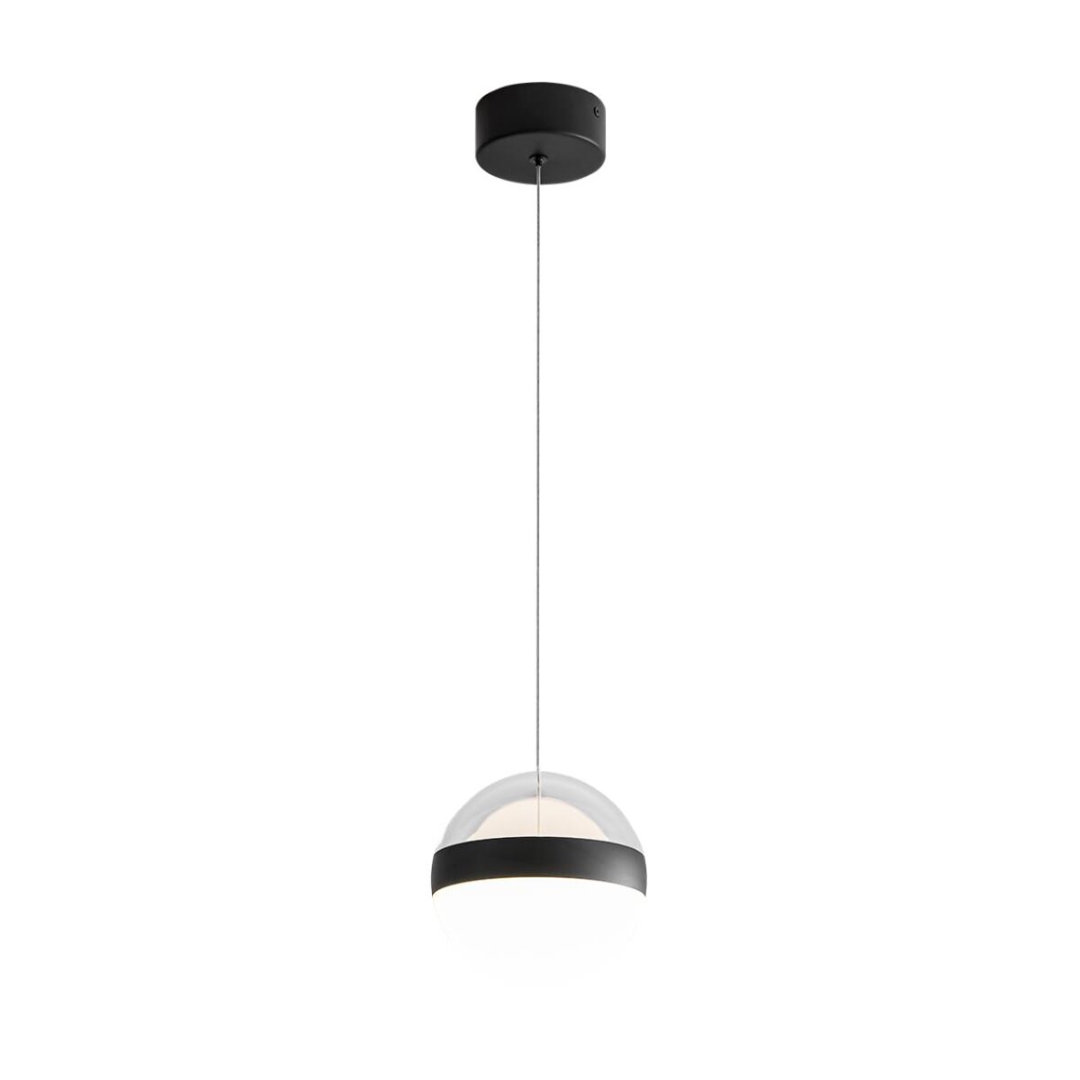 5075/12L L-VISION ODL24 355 черный/прозрачн./молочный/металл/акрил Подвес LED 12W 4000K 600лм RONI — изображение 2
