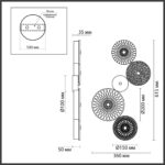 5412/26WL L-VISION ODL_EX23 143 золотой/разноцветный металл/стекло Бра LED 26W 4000K CARAMELLA
