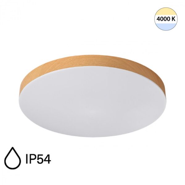 7761/24L MITRA LED SN 545 Светильник пластик/белый/под дерево LED 24Вт 4000K D300 IP54 GAMMA