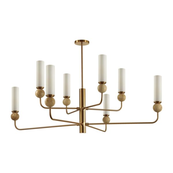 6625/8 MIDCENT ODL25 173 Люстра под латунь/металл/стекло/камень (травертин) IP20 8*E14 40W 220V LOLLA