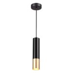 3876/1L HIGHTECH ODL19 399 черный с золотом Подвесной светильник GU10 1*50W 220V KIKO — изображение 2