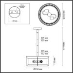 4961/2 NATURE ODL22 703 темно-коричневый/стекло Ландшафтный подвес E27 2*60W IP44 MAVRET — изображение 3