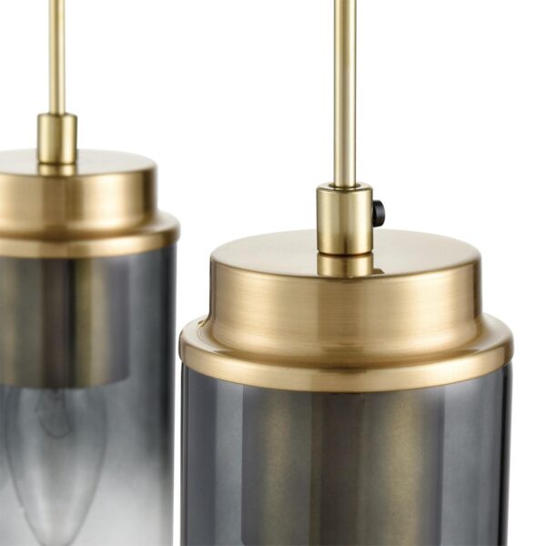 8101/3A COMFI LN26 407 черный/бронза металл/стекло Подвес Е14 3*40W 220V ISHA