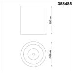 358485 OVER NT20 442 черный/золото Светильник накладной IP20 LED 10W 220V RECTE — изображение 2