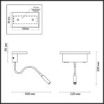 3868/8WL HIGHTECH ODL19 475 св.дерево/дерево Настен. светильник LED 8W 560Лм 3000К USB зарядка WOODY — изображение 2