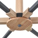 8096/6C MODERNI LN26 339 серый/серый металл, дерево/металл Люстра потолочная Е27 6*60W 220V COLANGE — изображение 2