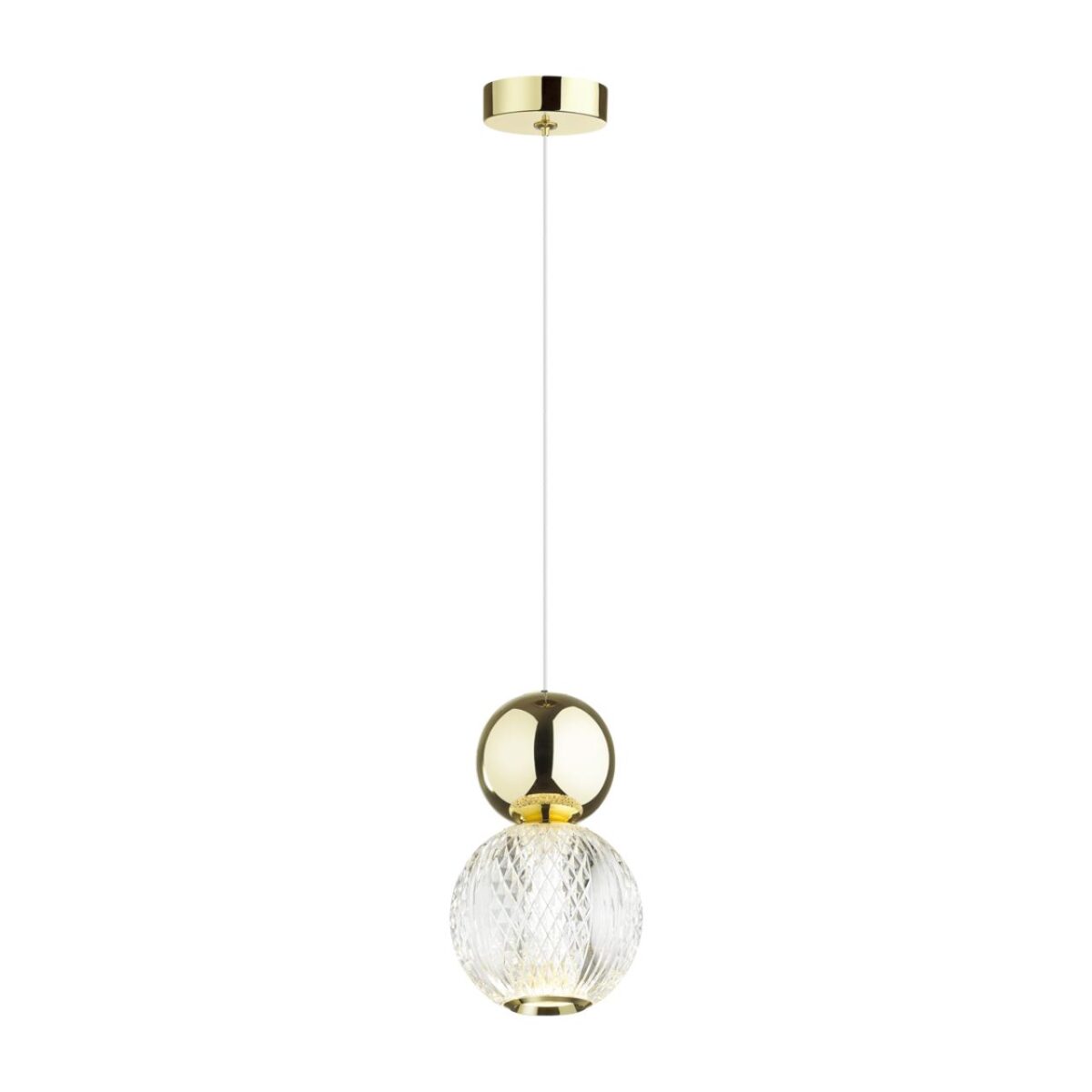 5008/7L L-VISION ODL23 573 золотой/прозрачный/металл/акрил Подвес LED 7W 4000K 350Лм CRYSTAL — изображение 2