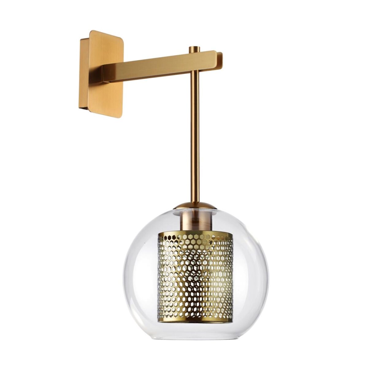 4939/1W PENDANT ODL22 000 античн.бронза/металл/прозрачный/стекло Бра E27 1*40W CLOCKY — изображение 1