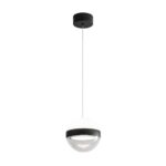 5075/9L L-VISION ODL24 355 черный/прозрачн./молочный/металл/акрил Подвес LED 9W 4000K 480лм RONI — изображение 2