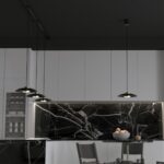 358591 OVER NT21 440 черный/золото Светильник накладной светодиодный, провод 2м IP20 LED 4000K 18W 220-240V PILZ