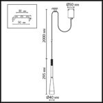 7030/6L HIGHTECH ODL26 271 светильник черный/металл/металл IP20 LED 6W 389Лм 38° 3000K 220-240V PIX — изображение 2