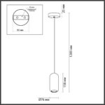 5060/1C PENDANT ODL24 377 темн.синий/черный/металл Подвес GU10 LED 4W COCOON