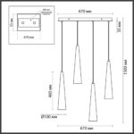 5044/42L L-VISION ODL24 000 глянц.темн.хром/прозрачный/металл/стекло Люстра LED 42W 3000K 4167Лм LUMP — изображение 2