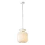 5042/1C PENDANT ODL24 373 белый/белый/металл/стекло/эко.кожа Подвес E27 1*60W JUGI — изображение 3