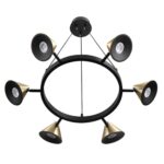 8233/6 COMFI LN26 255 черный/золото, металл Подвесной светильник GU10 LED 6*7W 220V LAMINA — изображение 3
