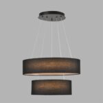 8373/55L LEDIO LN26 257 черный, металл/текстиль/силикон Люстра подвесная LED 55W 3000/4000/6000K 220V SAVA — изображение 3